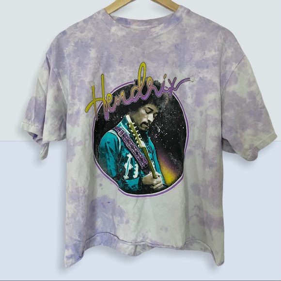 Authetic Hendrix Tie Dye Concert Tour Crop Top - Picture 1 of 3